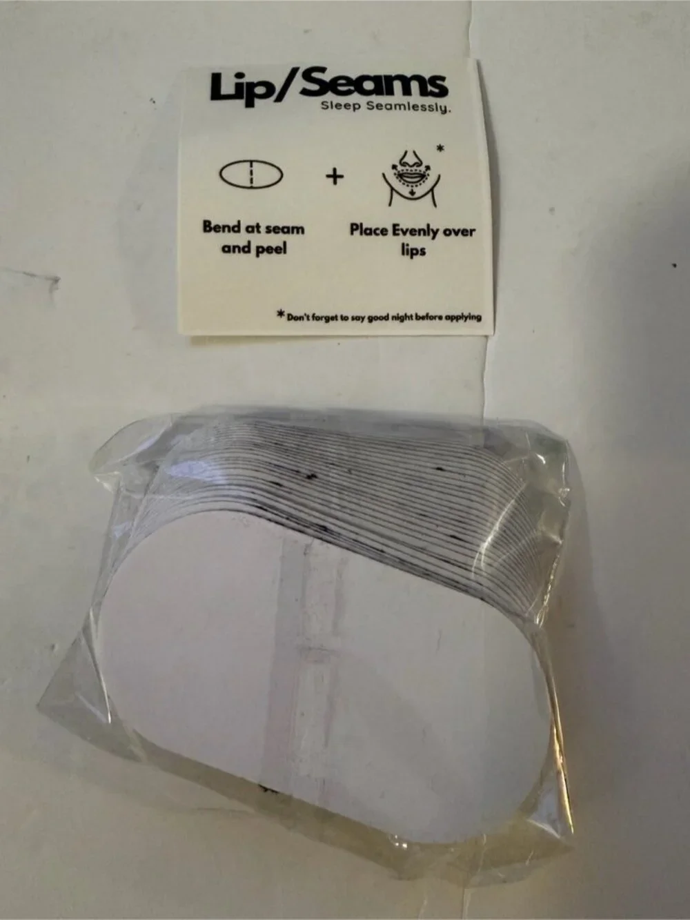 Lip/Seams Sleep Seamlessly Black Overnight Lip Tape Patches